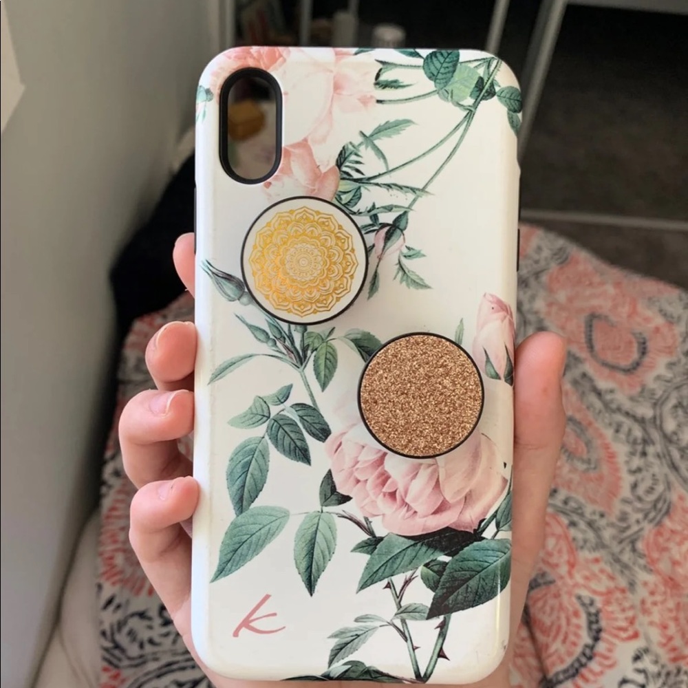 iPhone Xs Max Case With K Monogram & Two Spin Pops